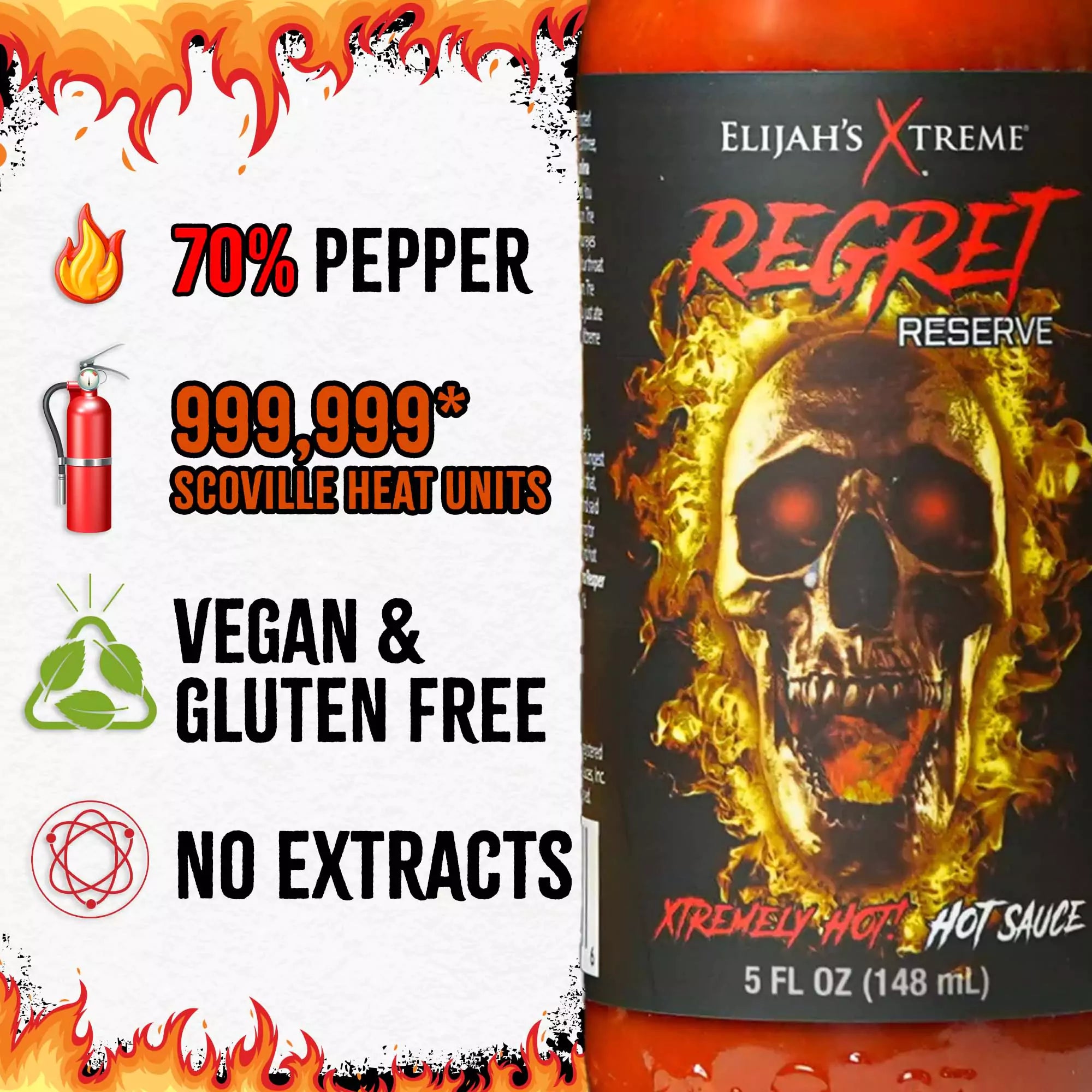Regret 𝘙𝘌𝘚𝘌𝘙𝘝𝘌 Carolina Reaper & Scorpion Hot Sauce