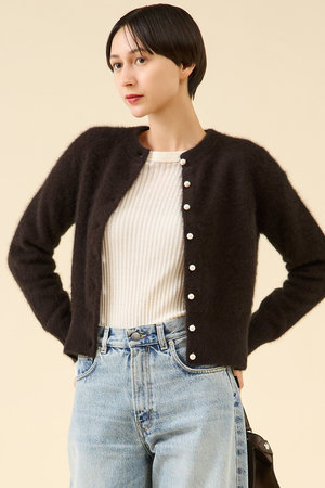 martinique(マルティニーク)｜FOXカシミヤパールカーディガン(一部WEB