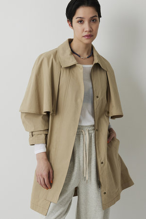 Whim Gazette(ウィム ガゼット)｜【THE PAUSE】ケープコート/ベージュ