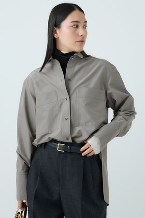 Chaos(カオス)｜ラウノシャツブラウス/モカ の通販｜ELLESHOP・(エル