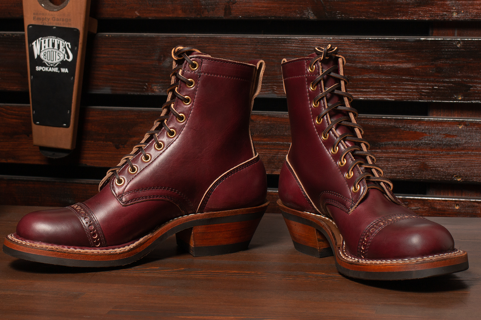 ホワイツ] WHITE'S BOOTS 690-C Packer Burgundy Chromexcel トウキャップ
