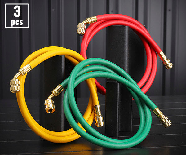 DENGEN エアコンガスチャージングホース3本セット CPH-1200FS