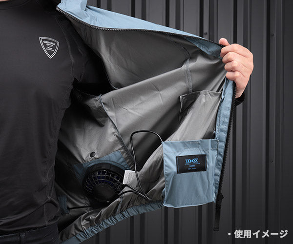 ジーベック 空調服 XE98105-43-M TM 遮熱ハーネス半袖ブルゾン フード