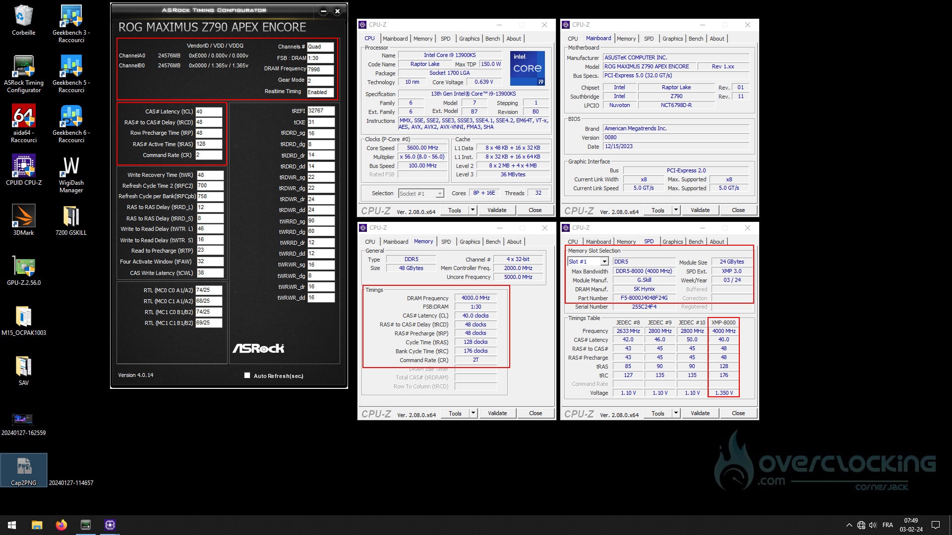 Review : 48 GB G.SKill Trident Z5 RGB 8000 MT/s CL40 - How to