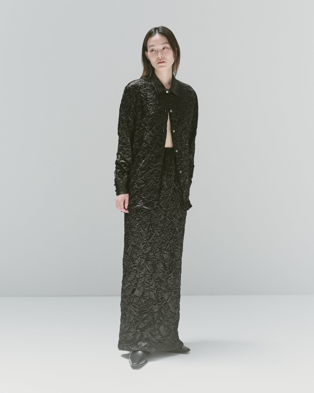 wrinkled ace long skirt – ENOF