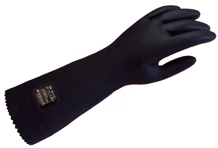 ダイローブ耐酸・耐アルカリ用手袋(CSM製） A960EX M【JIS T 8116適合