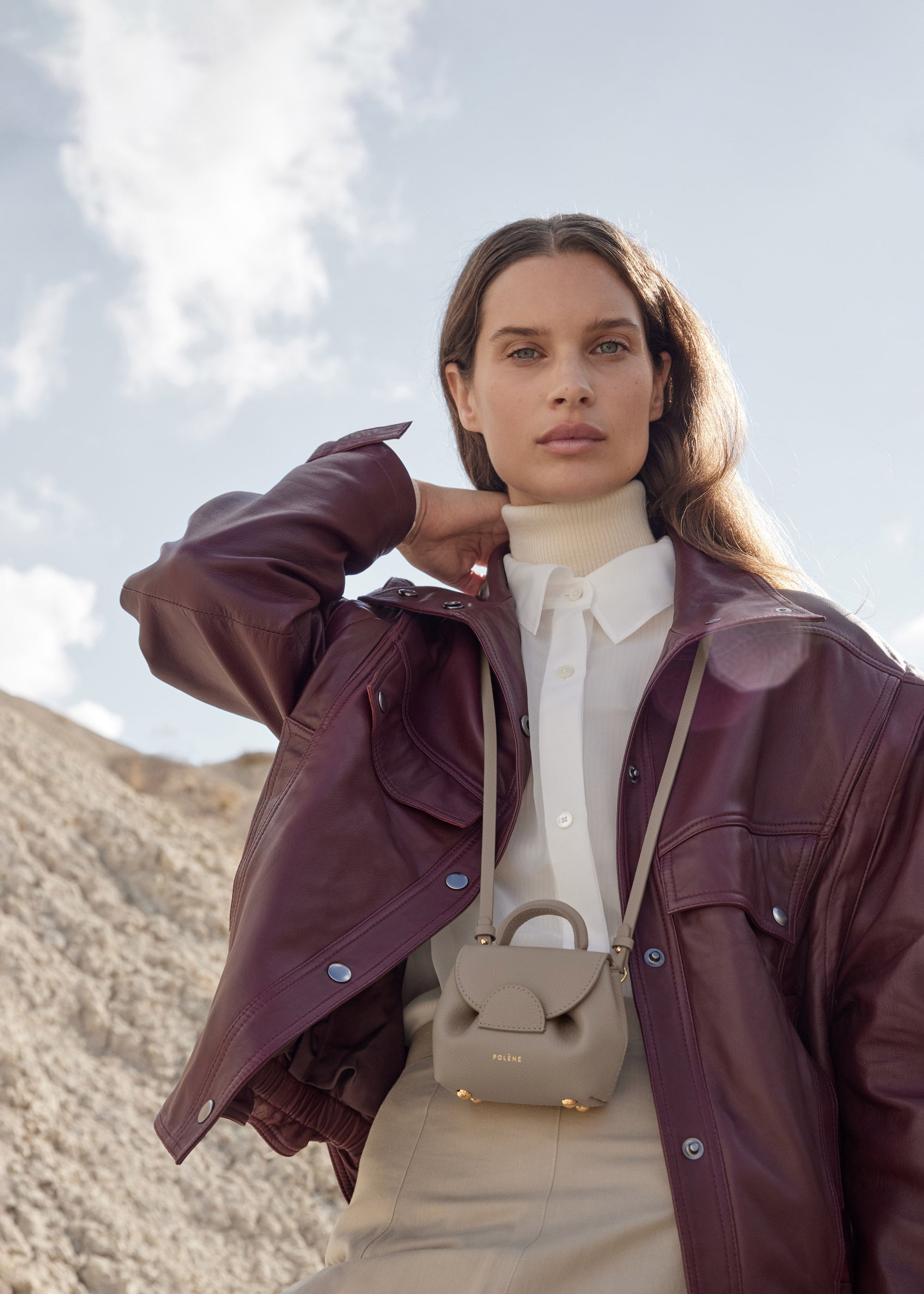 Polène | Bag - Numéro Un Micro - Textured Taupe