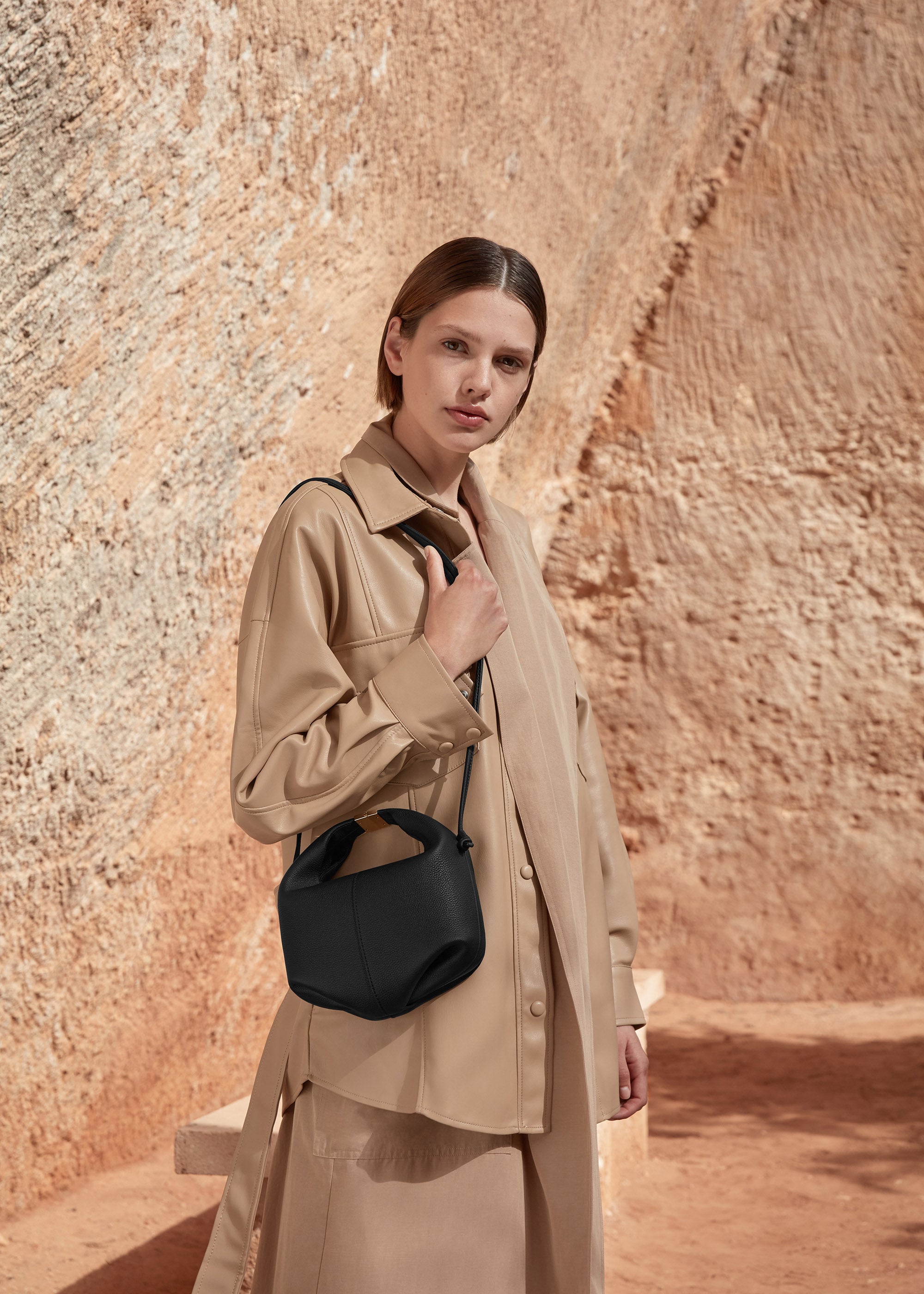 Polène | Bag - Béri - Textured Black