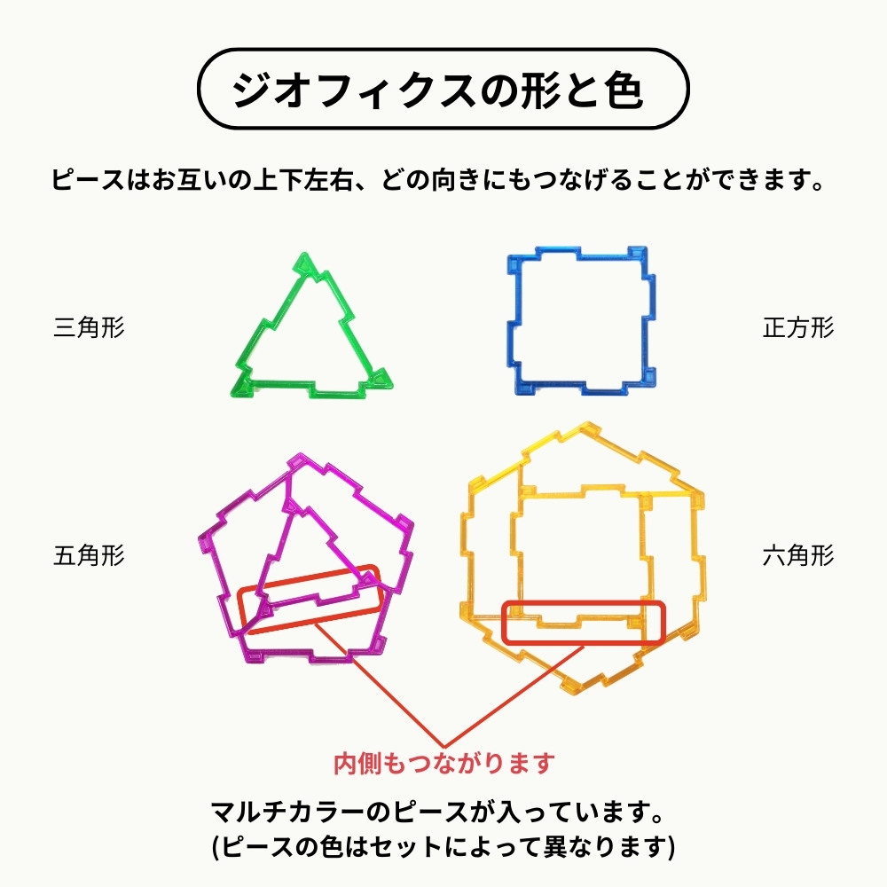 GEOFIX(ジオフィクス) 基本セット クリスタルカラー 64ピース