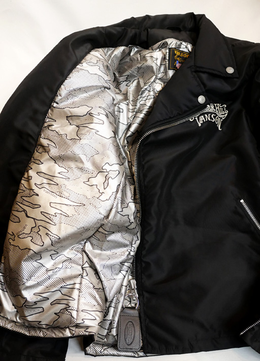 VANSON (バンソン）ナイロンライダースJK NVJK-2209 ブラック [VANSON