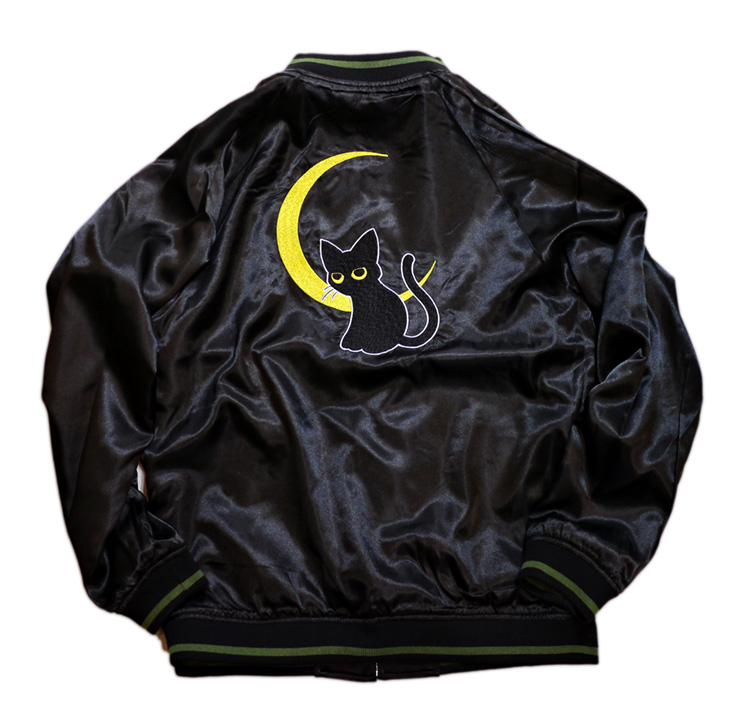 LIN (リン） [ Lamy and Earl ] どろぼ猫 刺繍 リバーシブルスカジャン