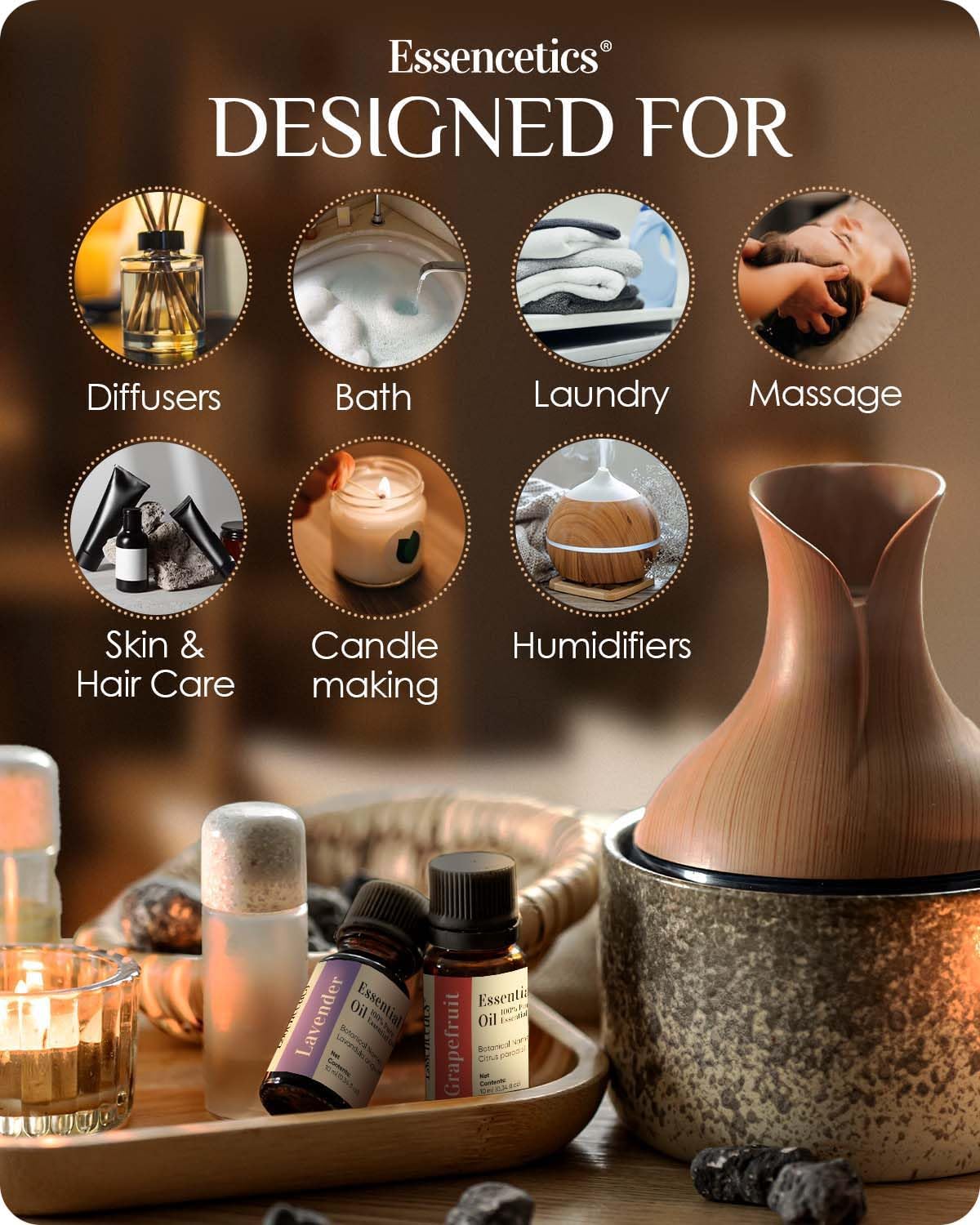 Essential Oil Gift Set | 20x10ml Essential Oils Bottles | Essencetics