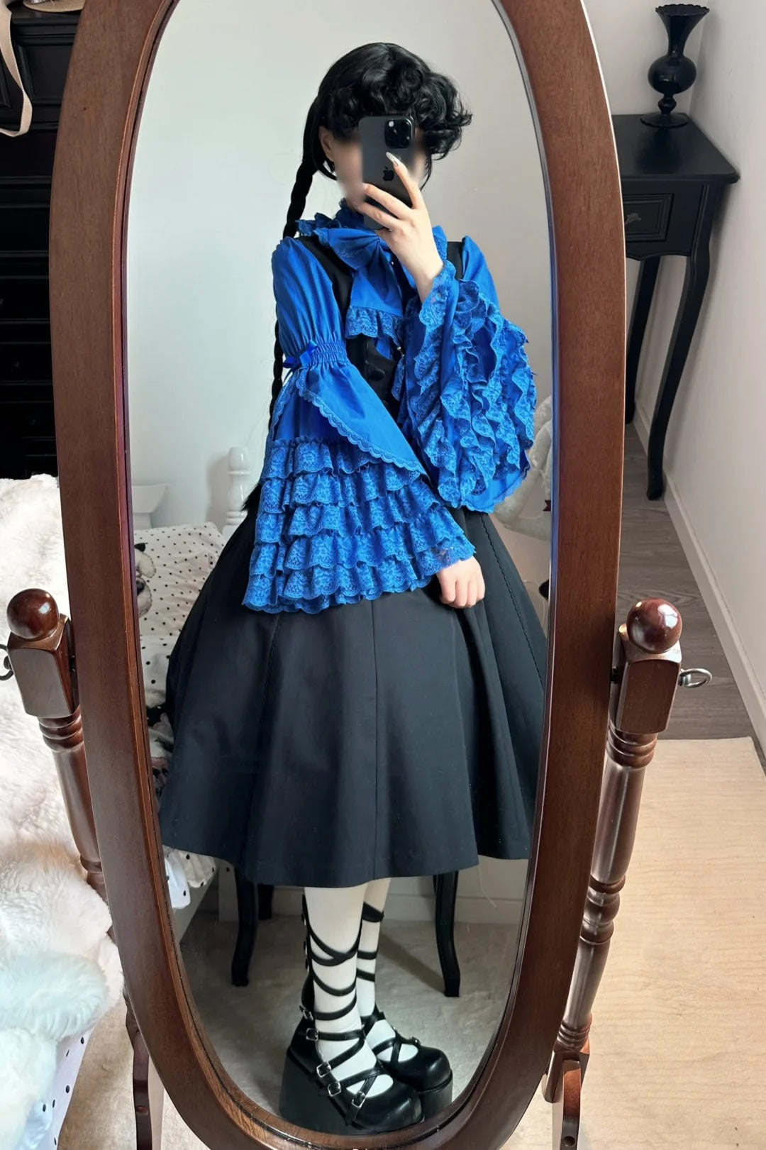 Lilia 姫袖ブラウス(ブルー・レッド)【梅子】 – Epetice