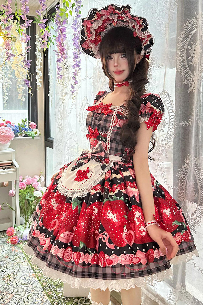 受注予約~3/10】Strawberry Cream ワンピース【Dream Lolita】 – Epetice