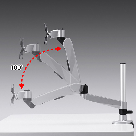液晶モニターアーム(耐荷重2～10kg・水平垂直可動・ロングアーム・支柱