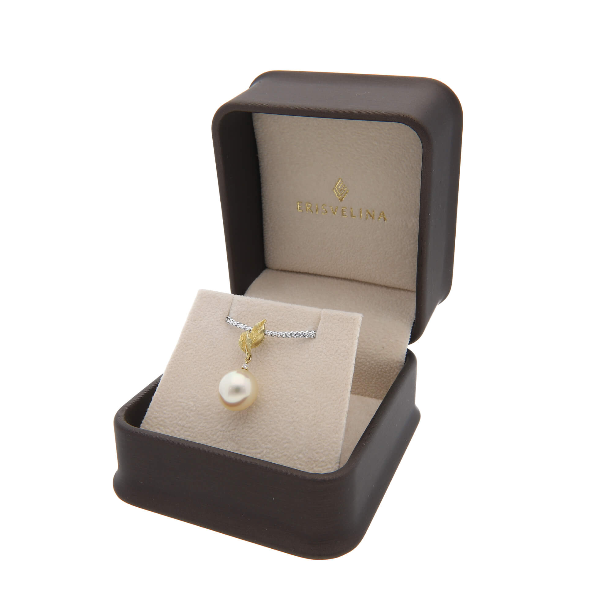 常盤木】ゴールデンパール ダイヤモンド イエローゴールド ペンダント