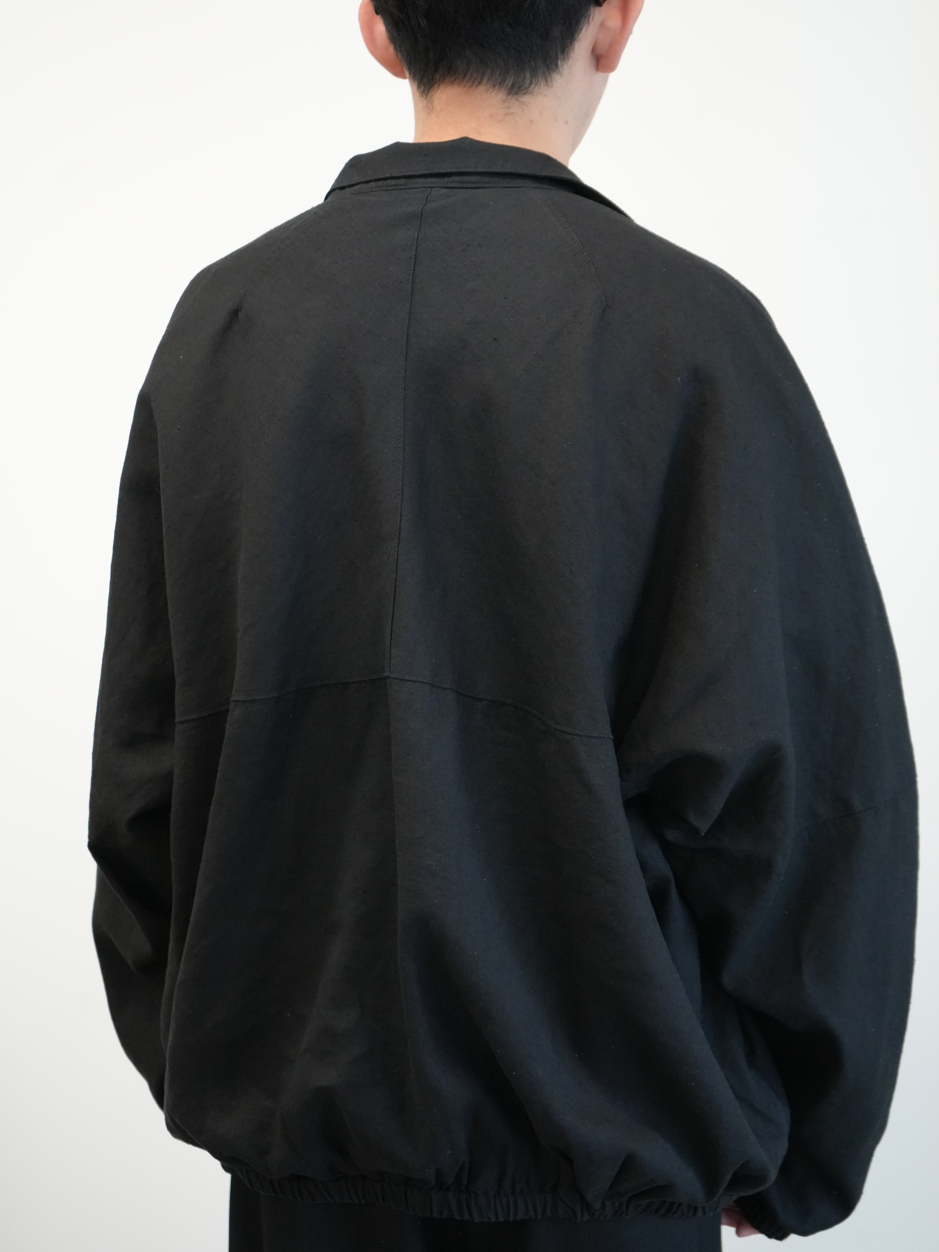 SILK NEP KIMONO BLOUSON(BLACK)