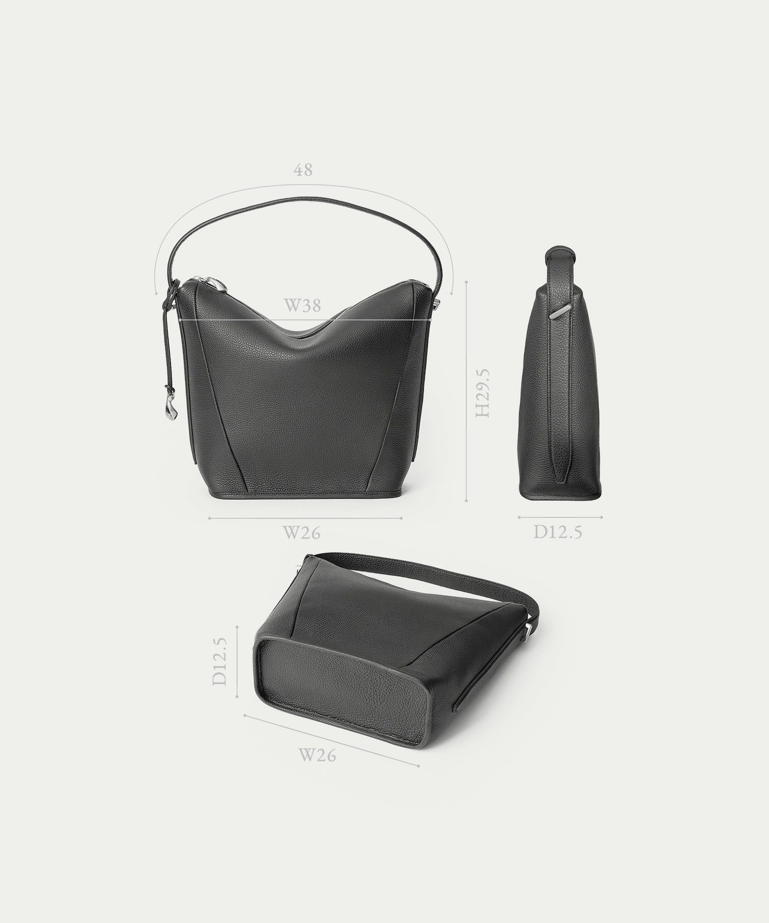 シュリンク 2Wayショルダーバッグ《Union》 - Black - | ETiAM