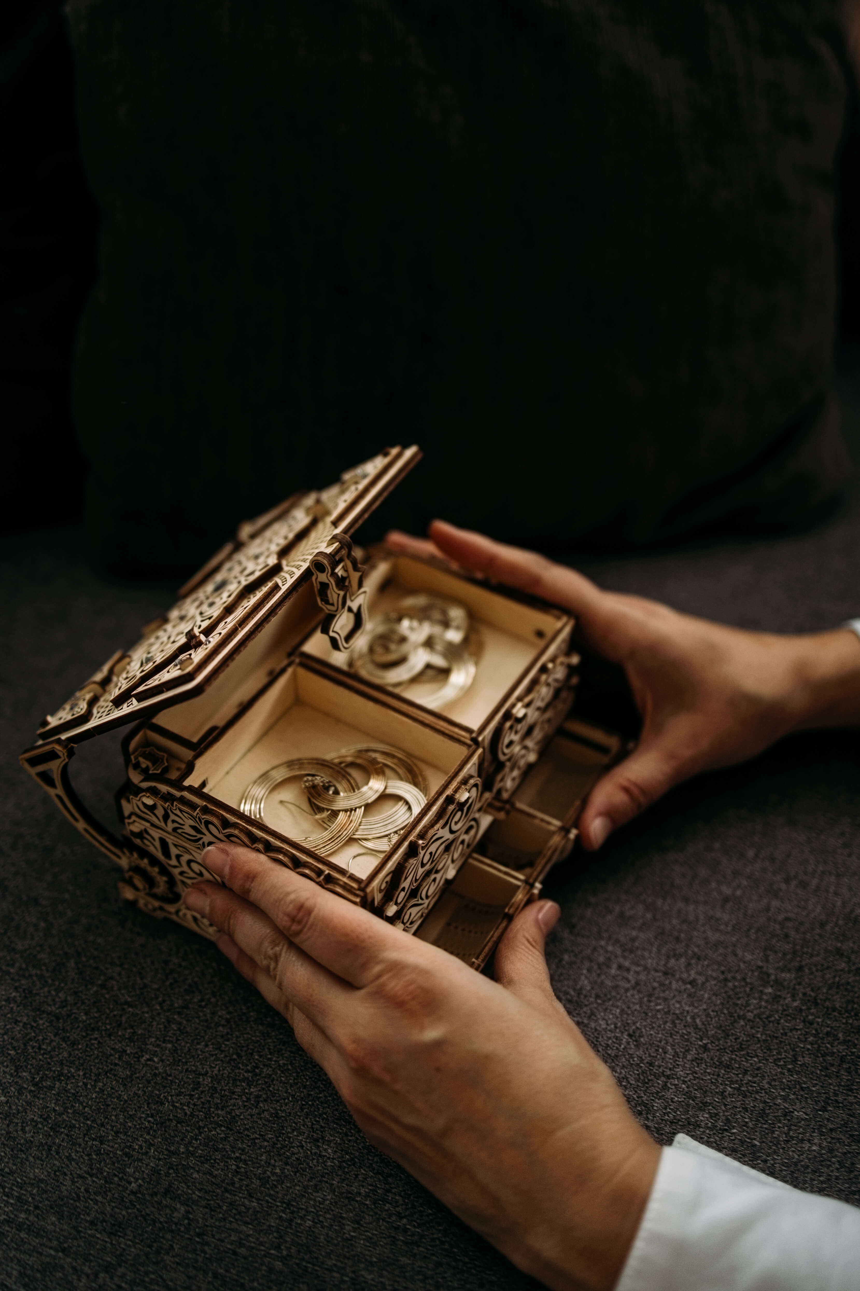 Treasure Box - 3D wooden mechanical model kit by WoodTrick.