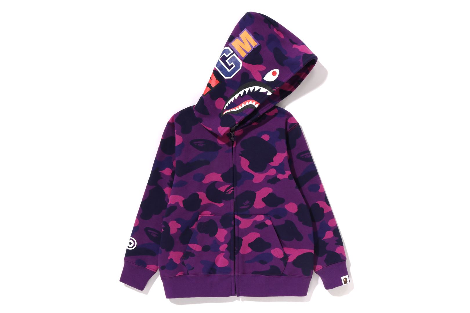 COLOR CAMO SHARK ZIP HOODIE KIDS – eu.bape.com