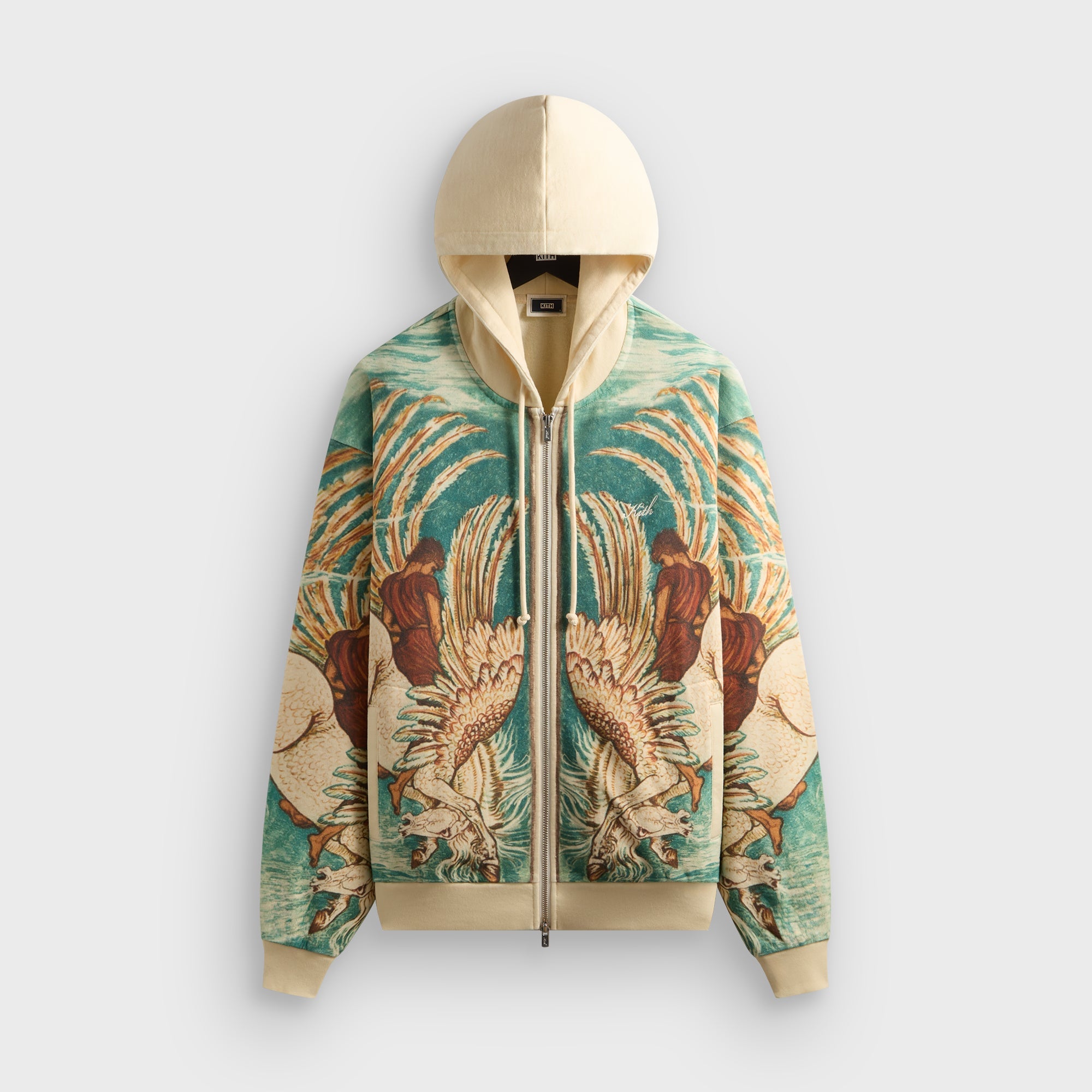 Kith Pegasus Nelson Zip Up Hoodie - Sandrift – Kith Europe