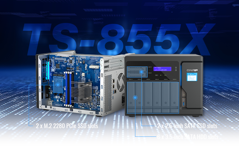 TS-855X | 高性能8コア10GbEハイブリッド NAS