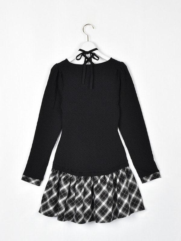 チェックドッキングニットワンピース｜evelyn（エブリン）公式通販サイト