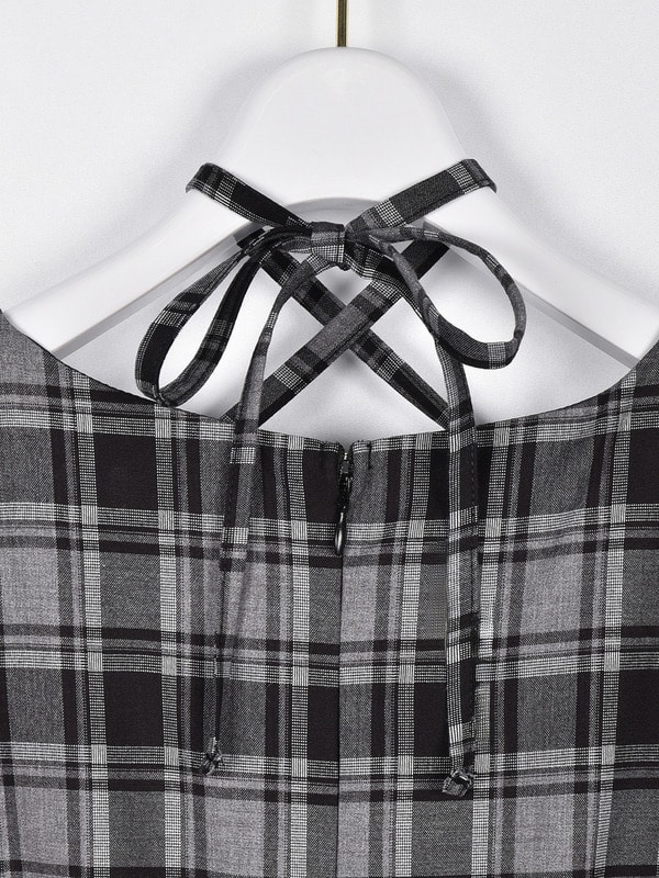 フロントリボンチェックロンパース｜evelyn（エブリン）公式通販サイト
