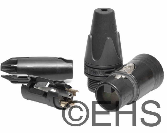 Neutrik NC3FXX-BAG Female XLR 3 Pin Black/Silver- Event Horizon &