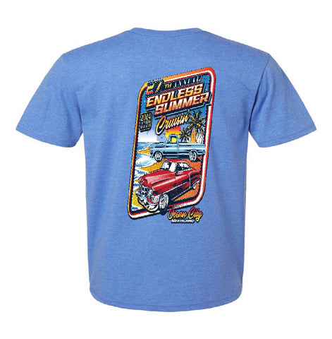 2024 Cruisin Endless Summer official car show t-shirt heather