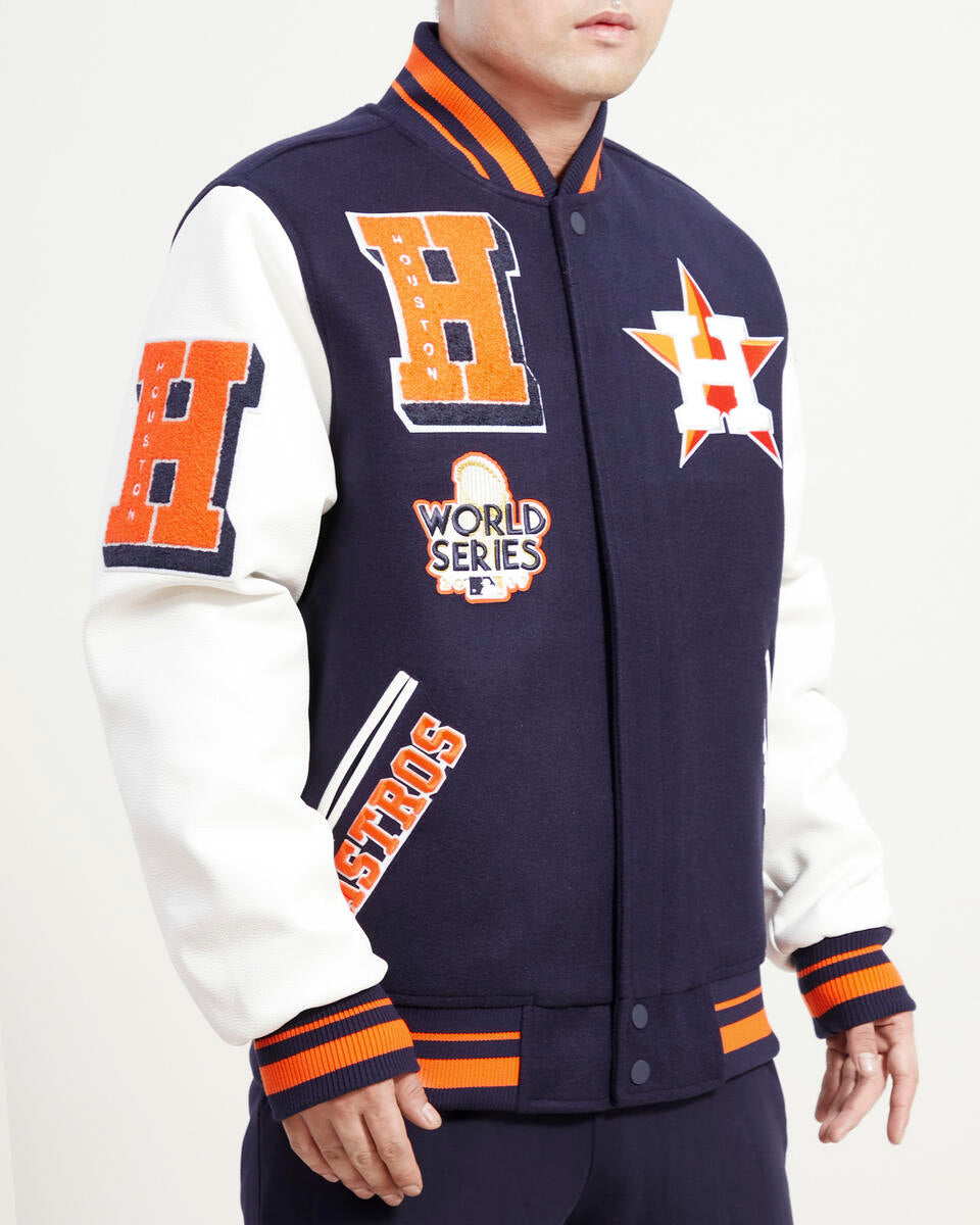 Navy Blue Houston Astros Pro Standard Logo Mashup Wool Varsity