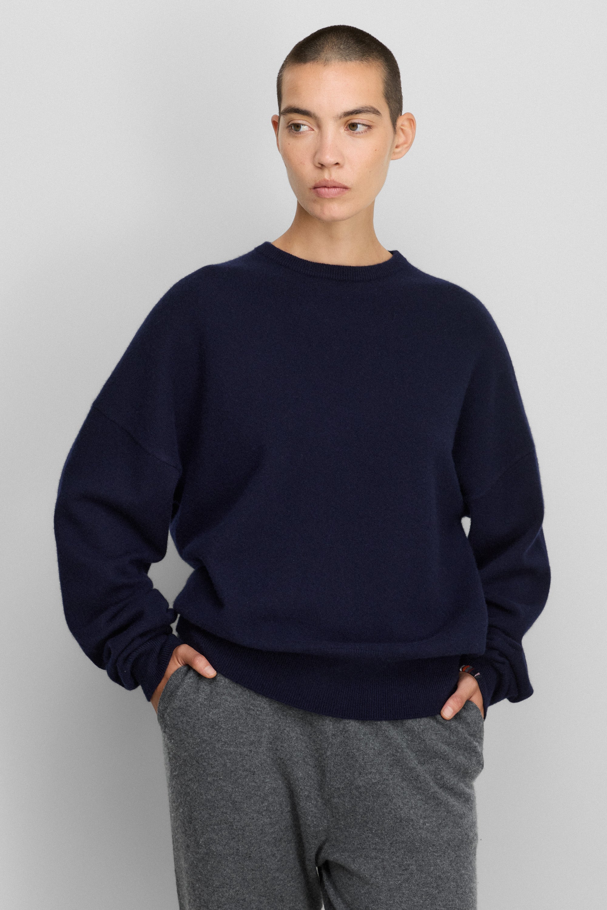 extreme cashmere crewneck sweater unisex – 355 tes – extreme