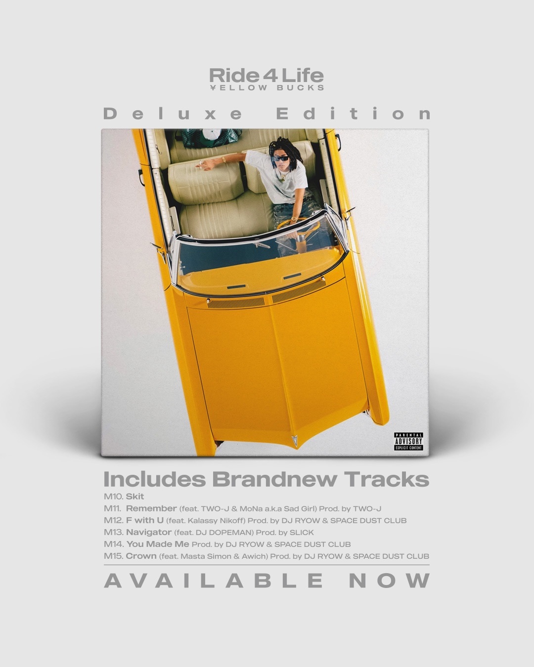 ellow Bucksが2ndアルバム『Ride 4 Life』に新曲5作を追加した