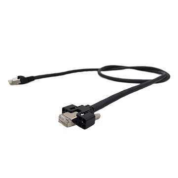 SF/UTP 高屈曲パッチコード（スクリューロック横RJ45/RJ45プラグ Cat