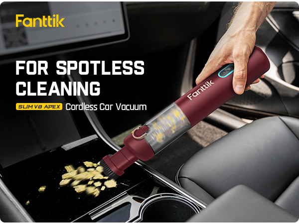 Fanttik Slim V8 Apex Car Vacuum - 4-in-1 Multifunctional Car Vacuum