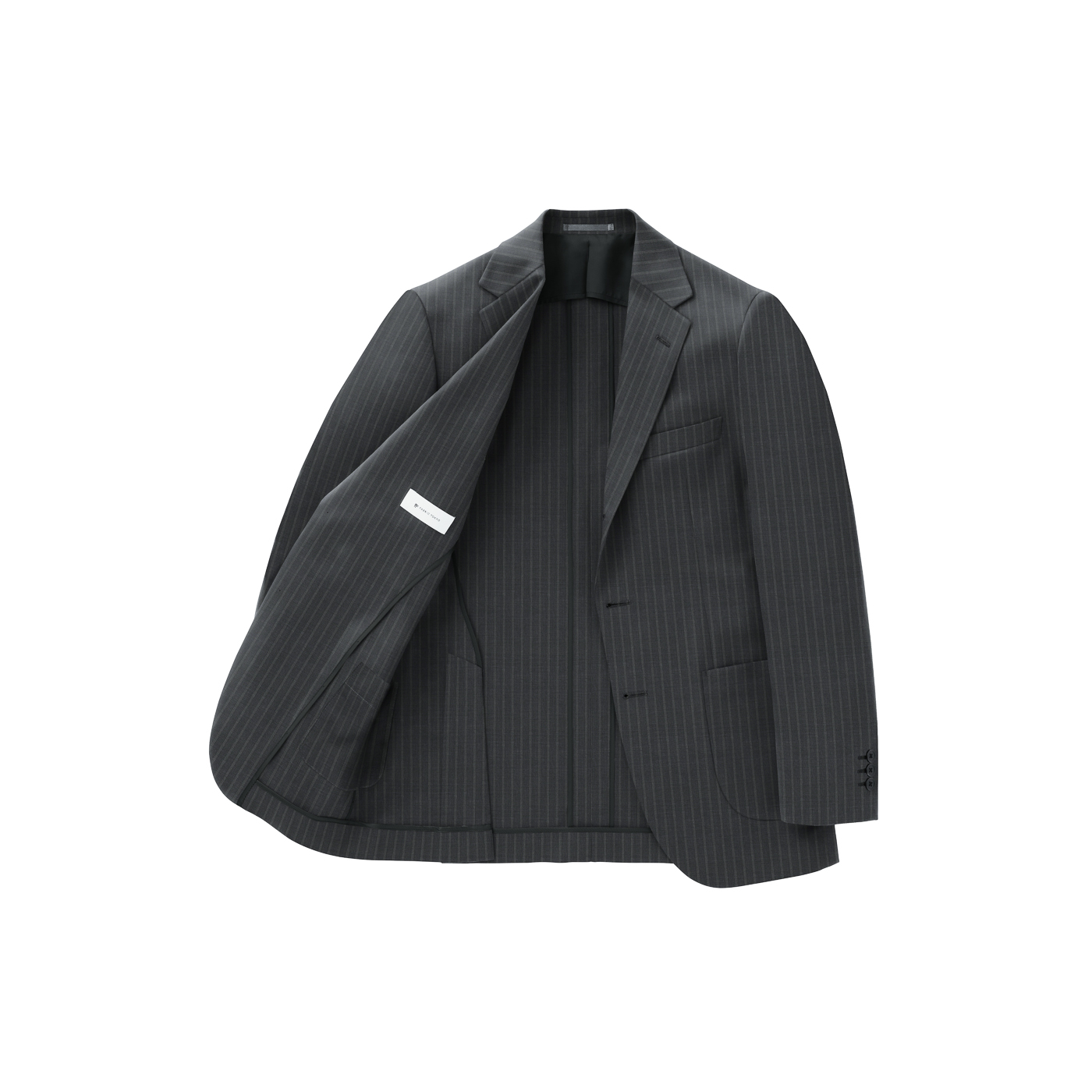 TECH TWEED JERSEY グレーネイビーグレンチェックビジネスカジュアル