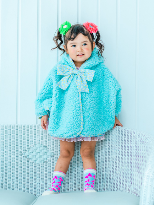 LYOV | ポンチョ - ミント（ベビーブルーデイジー） 【公式】fafa