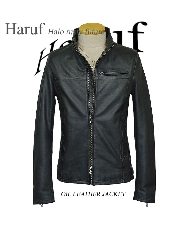 Haruf Leather Jacket Riders Jacket Leather Jacket Men's Genuine Leathe