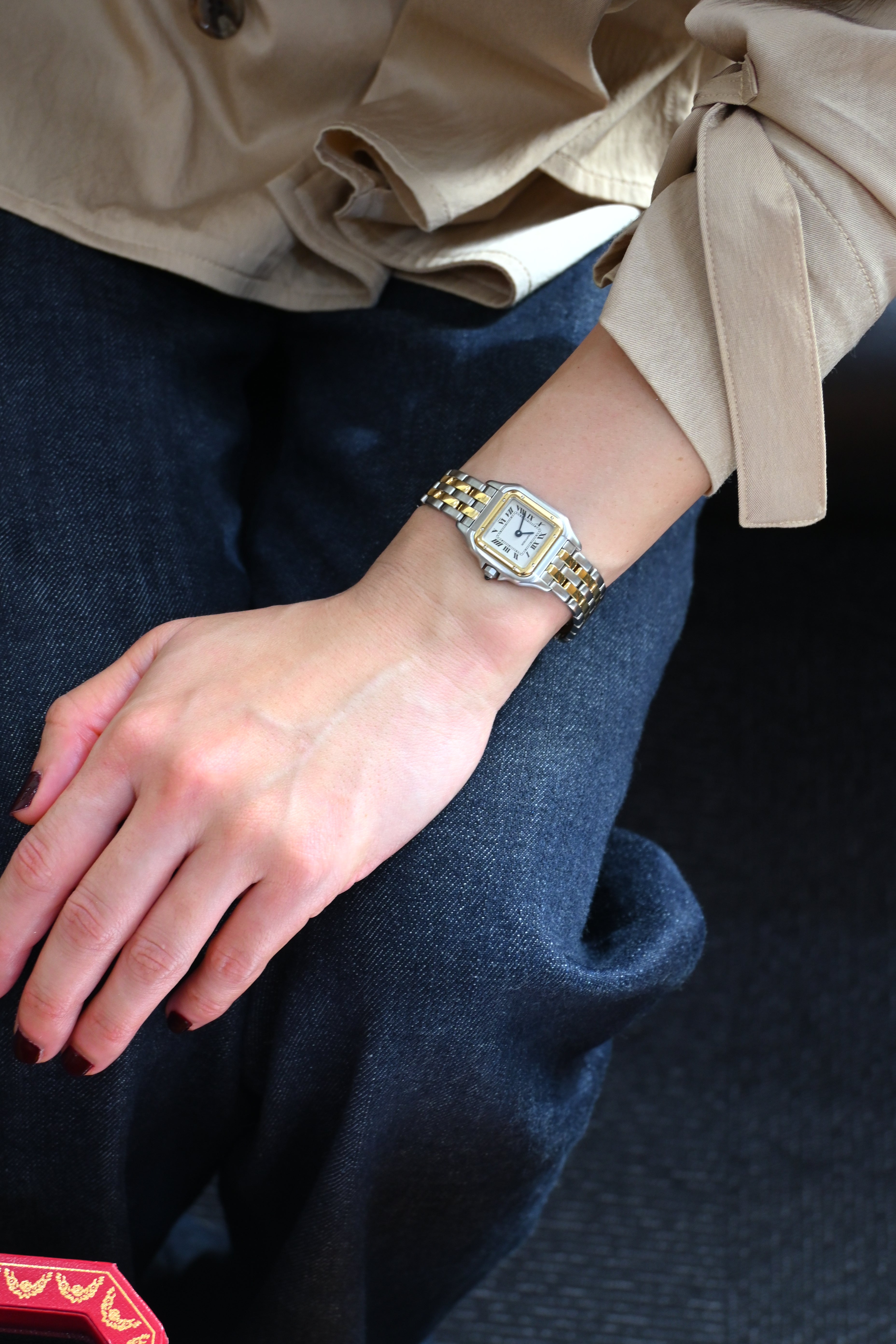 CARTIER カルティエ パンテール SMサイズ YGコンビ 2ロウ クォーツ