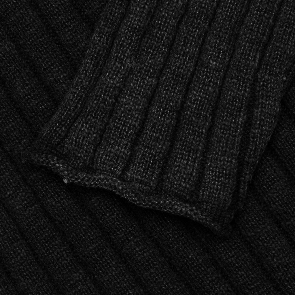 Cotton Slub Rib Crew - Black – Feature