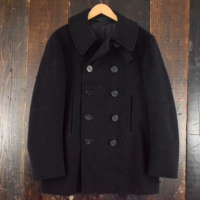 40's US.NAVY 10ボタン Pコート M〜L位40年代 USN ネイビー 海軍