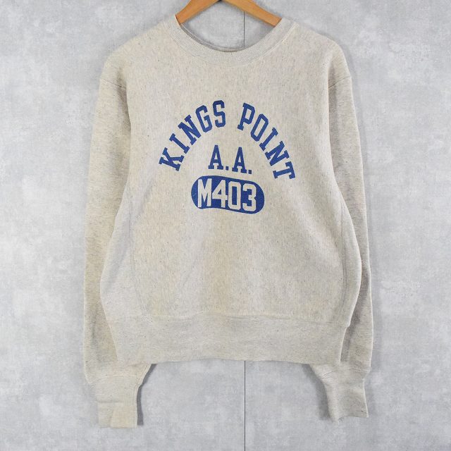 60年代 60s チャンピオン アメリカ製 リバースウィーブ 杢グレー 3段