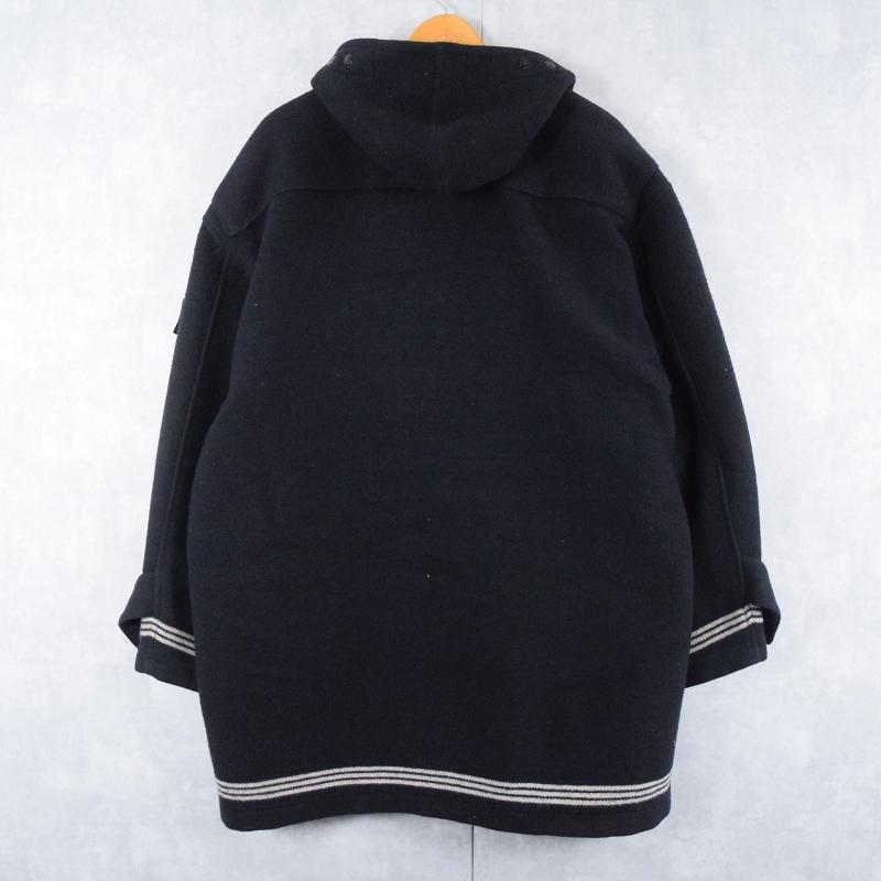80s 80年代 ストーンアイランド 黒 ブラック ダッフルコート ウール