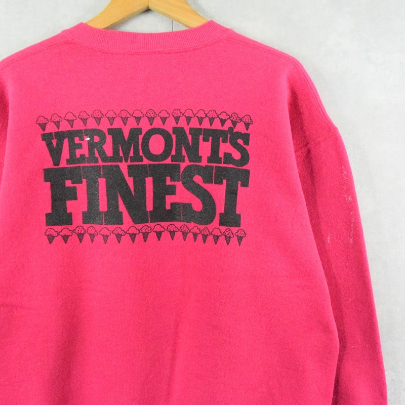 80年代 80s ベンアンドジェリーズ アメリカ製 ピンク トレーナー