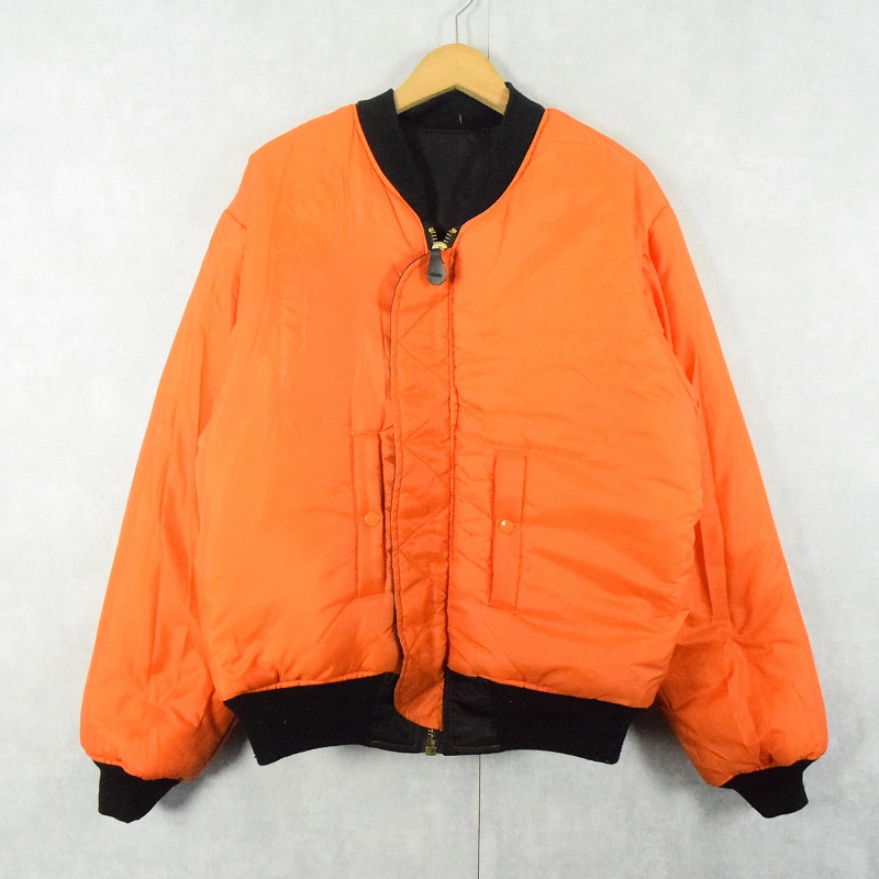ミリタリー リバーシブル 黒 ブラック オレンジ | ビンテージ古着屋