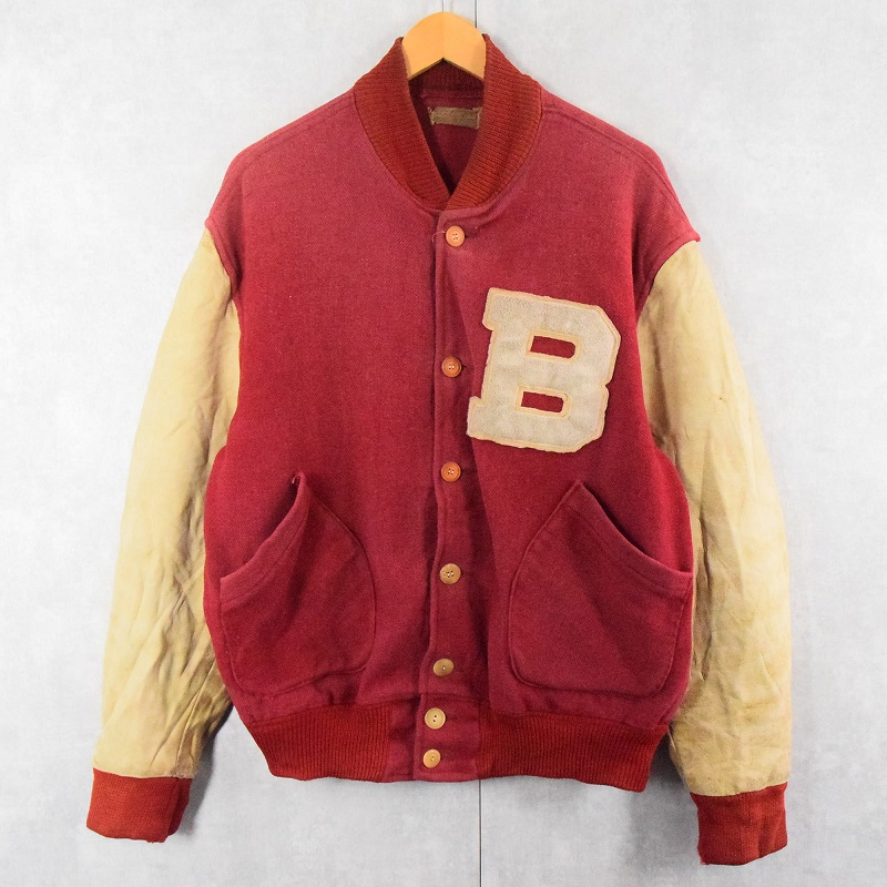 50s 50年代 40s 40年代 ボタスタ メルトン ウール ジャケット パッチ