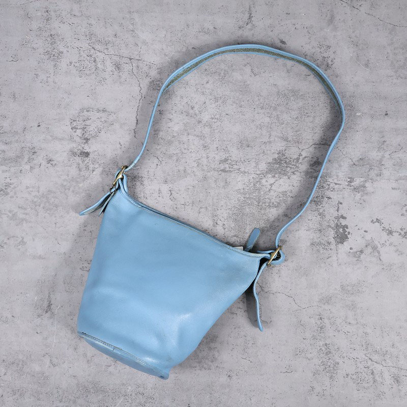 90年代 90s コーチ オールドコーチ アメリカ製 かばん 鞄 水色 ライト