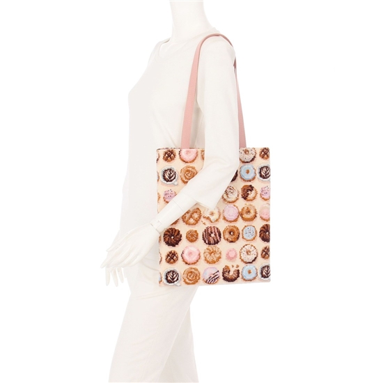 モグモグドーナツ トートバッグ L/MOG-243171(ベージュ): LOVERARY BY