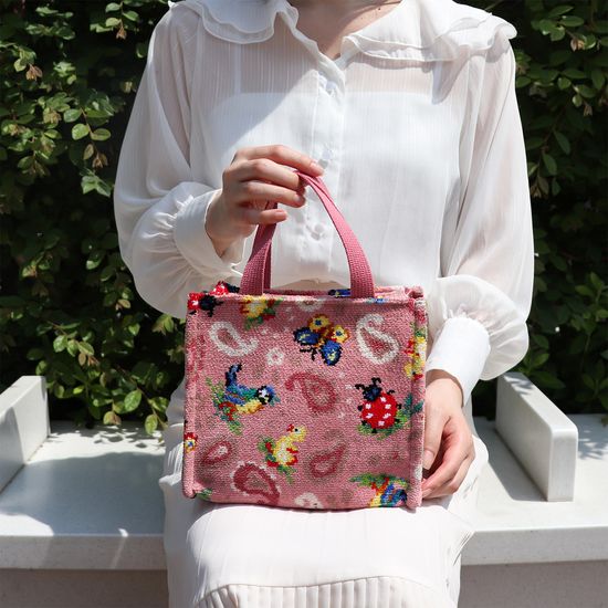 ハイジペイズリー スクエアバッグ HPY-257006(ピンク): FEILER