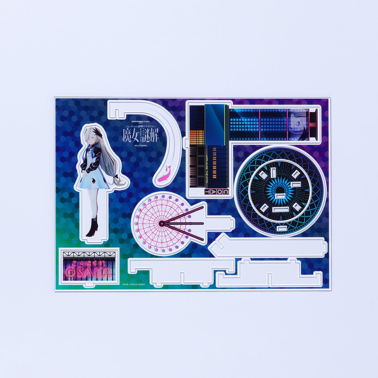 KAMITSUBAKI STUDIO×HELLO OSAKA】立体アクリルスタンド 夜河 世界（ヰ
